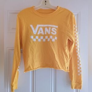 Vans Yellow Cropped Long Sleeve Shirt